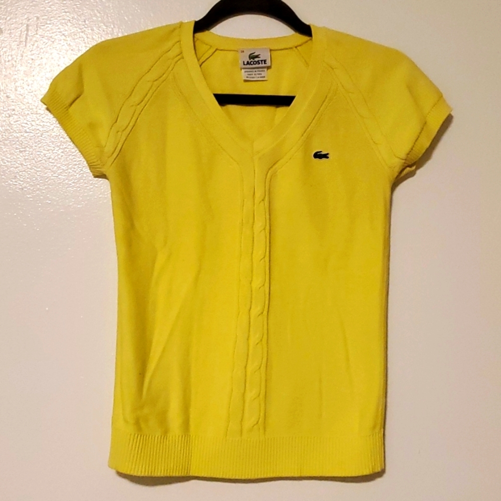 Lacoste Women's V-Neck Knit Sweater Vest
